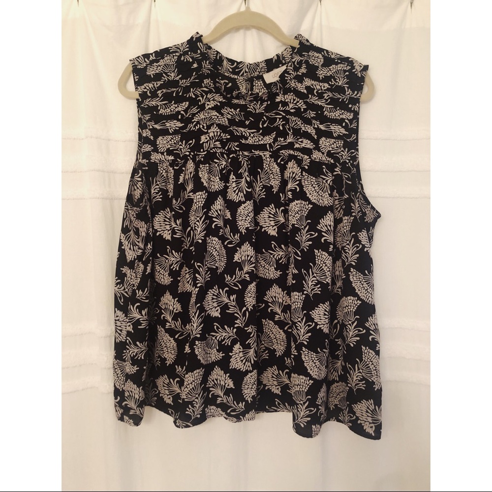 Floral Ruffled High Neck Blouse